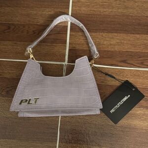 PrettyLittleThing Light Purple Croc Mini Bag